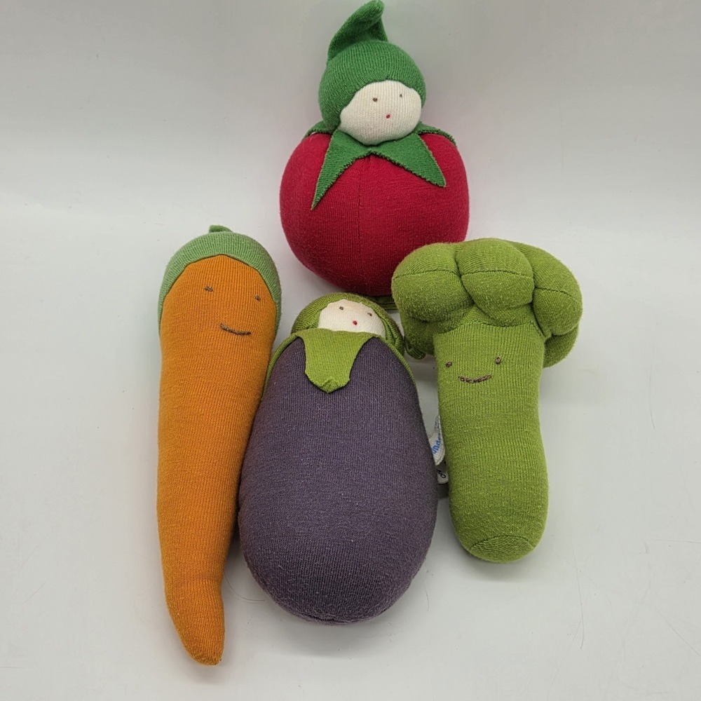 Under the Nile Organic Egyptian Cotton Vegetable Plush Carrot Broccoli Eggplant